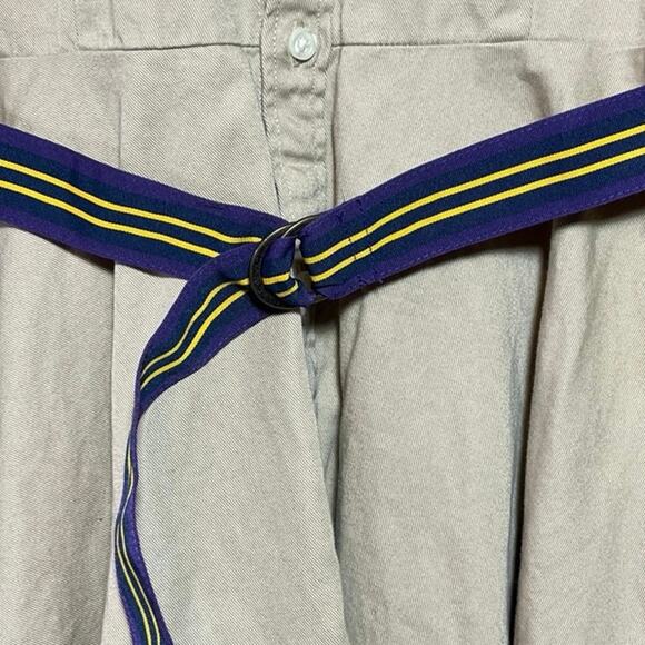 Polo Ralph Lauren Dress Girls 16 Khaki Button Front Belted Chino Preppy Cotton - Picture 5 of 9